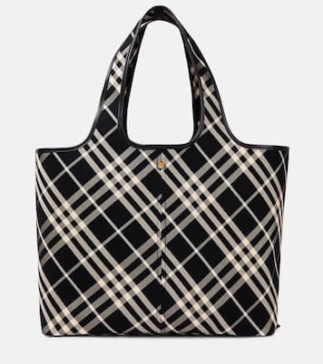 Burberry Check Medium canvas tote bag | Burberry