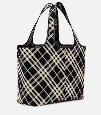 Burberry Check Medium canvas tote bag | Burberry