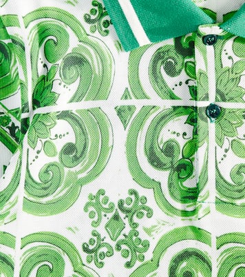 Majolica cotton piqué polo shirt | Dolce&Gabbana Kids