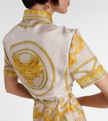 Hemdblusenkleid Barocco aus Seiden-Twill | Versace