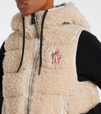 Faux shearling down vest | Moncler Grenoble