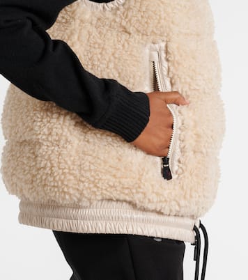 Faux shearling down vest | Moncler Grenoble
