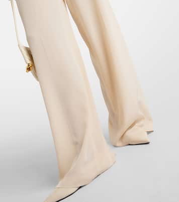 Weite High-Rise-Hose aus Seiden-Crêpe | Joseph