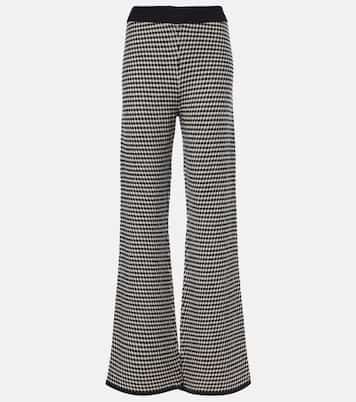 Gerade High-Rise-Hose aus Wolle und Kaschmir | Jardin des Orangers