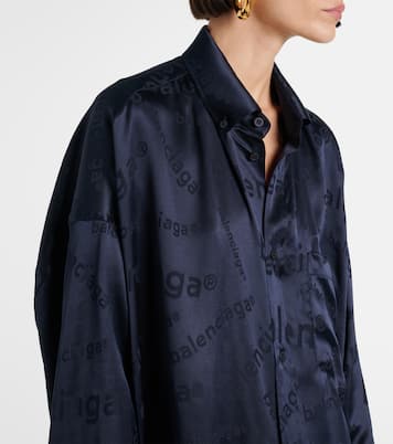 Camicia Cocoon in seta | Balenciaga