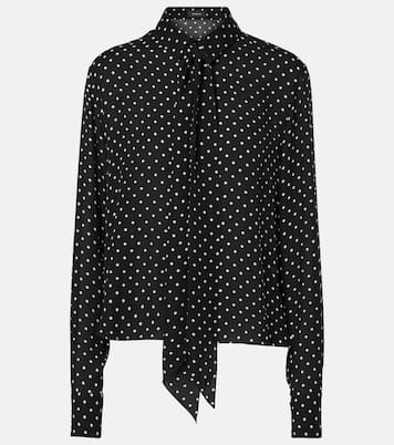 Blusa in seta a pois | Wardrobe.NYC