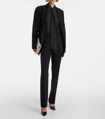Blusa in seta a pois | Wardrobe.NYC