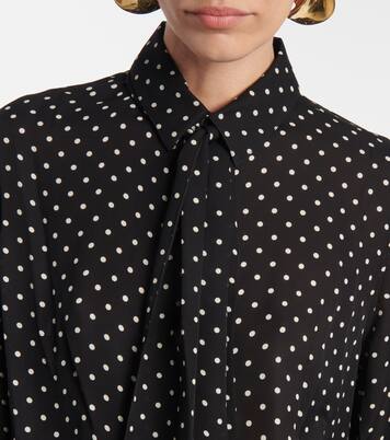 Blusa in seta a pois | Wardrobe.NYC