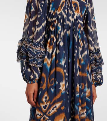 Gathered floral maxi dress | Farm Rio