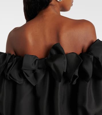 Off-shoulder silk top | Carolina Herrera