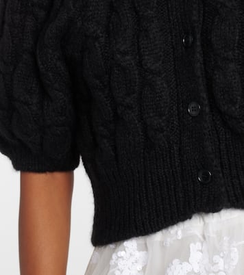 Embroidered cropped wool-blend cardigan | Simone Rocha