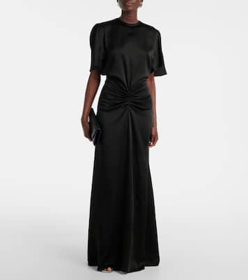 Robe longue en satin | Victoria Beckham