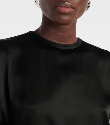 Robe longue en satin | Victoria Beckham