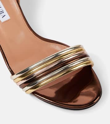 Sandalen Sundance 50 aus Metallic-Lederimitat | Aquazzura