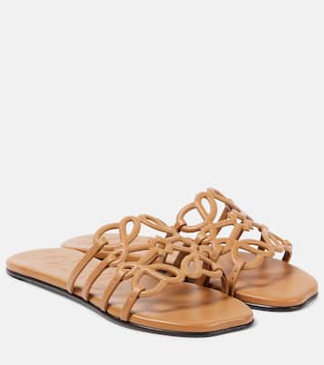 Petal Anagram leather slides | Loewe
