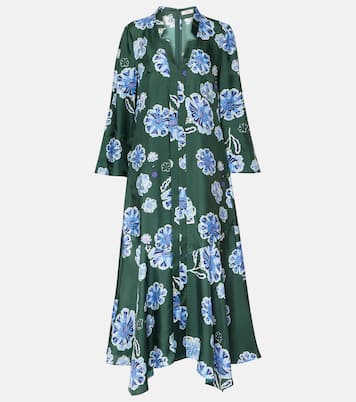 Abito midi Big Garden in twill di seta | Dorothee Schumacher