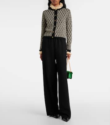 Pantaloni a gamba larga in cady couture | Valentino