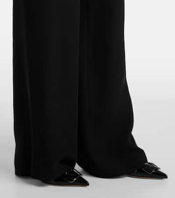 Pantaloni a gamba larga in cady couture | Valentino
