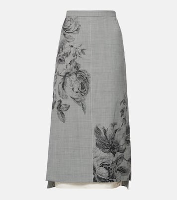 Falda midi a cuadros Príncipe de Gales | Erdem