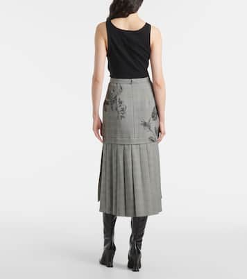 Falda midi a cuadros Príncipe de Gales | Erdem