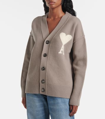 Ami de Cœur virgin wool cardigan | Ami Paris