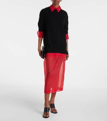 Gonna midi Peri in misto seta | The Frankie Shop