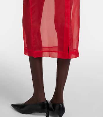 Jupe midi Peri en soie mélangée | The Frankie Shop