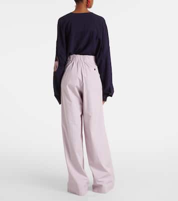 Pantaloni a gamba larga in cotone | Dries Van Noten