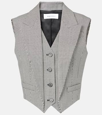 Houndstooth wool and mohair vest | McQueen