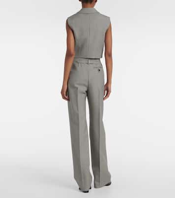 Houndstooth wool and mohair vest | McQueen
