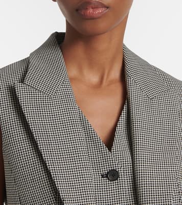 Houndstooth wool and mohair vest | McQueen