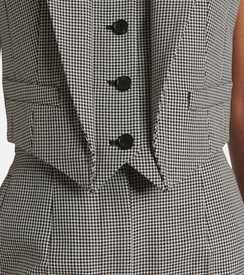 Houndstooth wool and mohair vest | McQueen