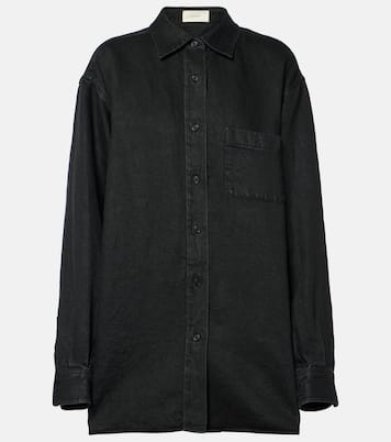 Camicia oversize Nesson in lino | The Row