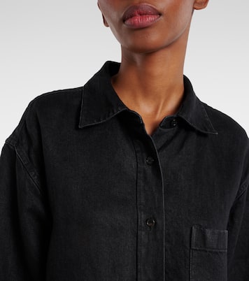 Camicia oversize Nesson in lino | The Row