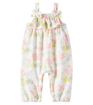 Baby - Jumpsuit corta in lino e cotone a fiori | Tartine et Chocolat