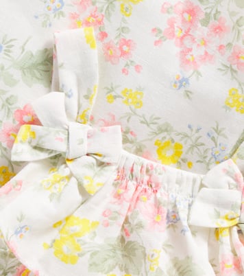 Baby - Jumpsuit corta in lino e cotone a fiori | Tartine et Chocolat