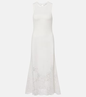 Vestido largo calado de algodón  | Erdem