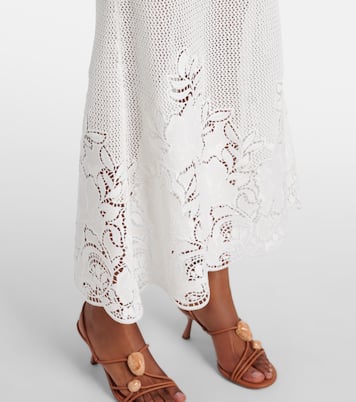Vestido largo calado de algodón  | Erdem