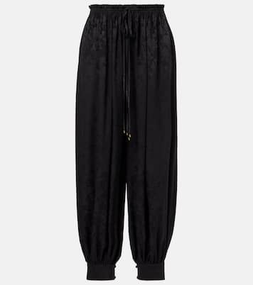 Weite Hose aus Seiden-Jacquard  | Chloé