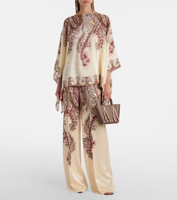 Paisley satin palazzo pants | Etro