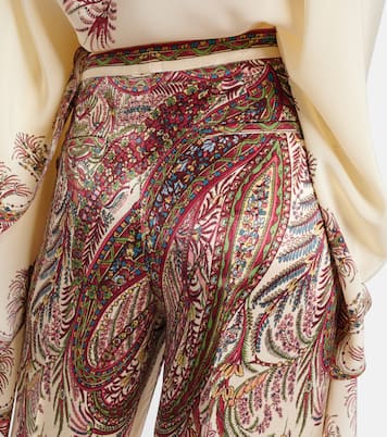 Paisley satin palazzo pants | Etro