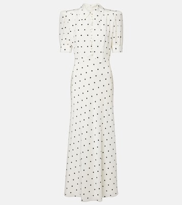 Polka-dot silk midi dress | Alessandra Rich
