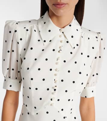 Polka-dot silk midi dress | Alessandra Rich