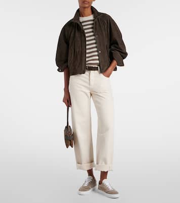 Bomberjacke aus Veloursleder | Brunello Cucinelli