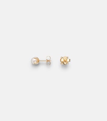 Pearl Classics 18kt gold earrings with pearls and diamonds | David Yurman