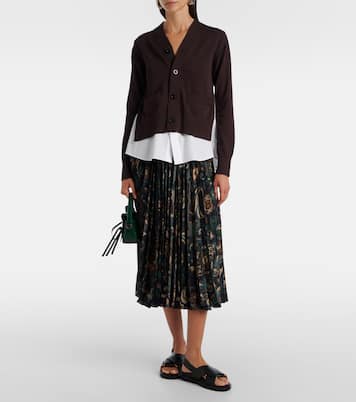Cárdigan de algodón a capas | Sacai