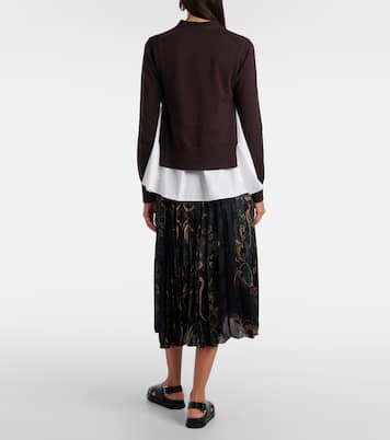 Cárdigan de algodón a capas | Sacai