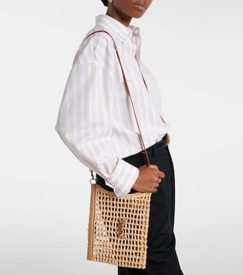Oxalis Mini raffia shoulder bag | Saint Laurent