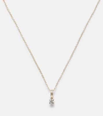 14kt gold charm necklace with diamonds | Stone and Strand