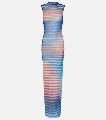 Air striped tulle maxi dress | Jean Paul Gaultier